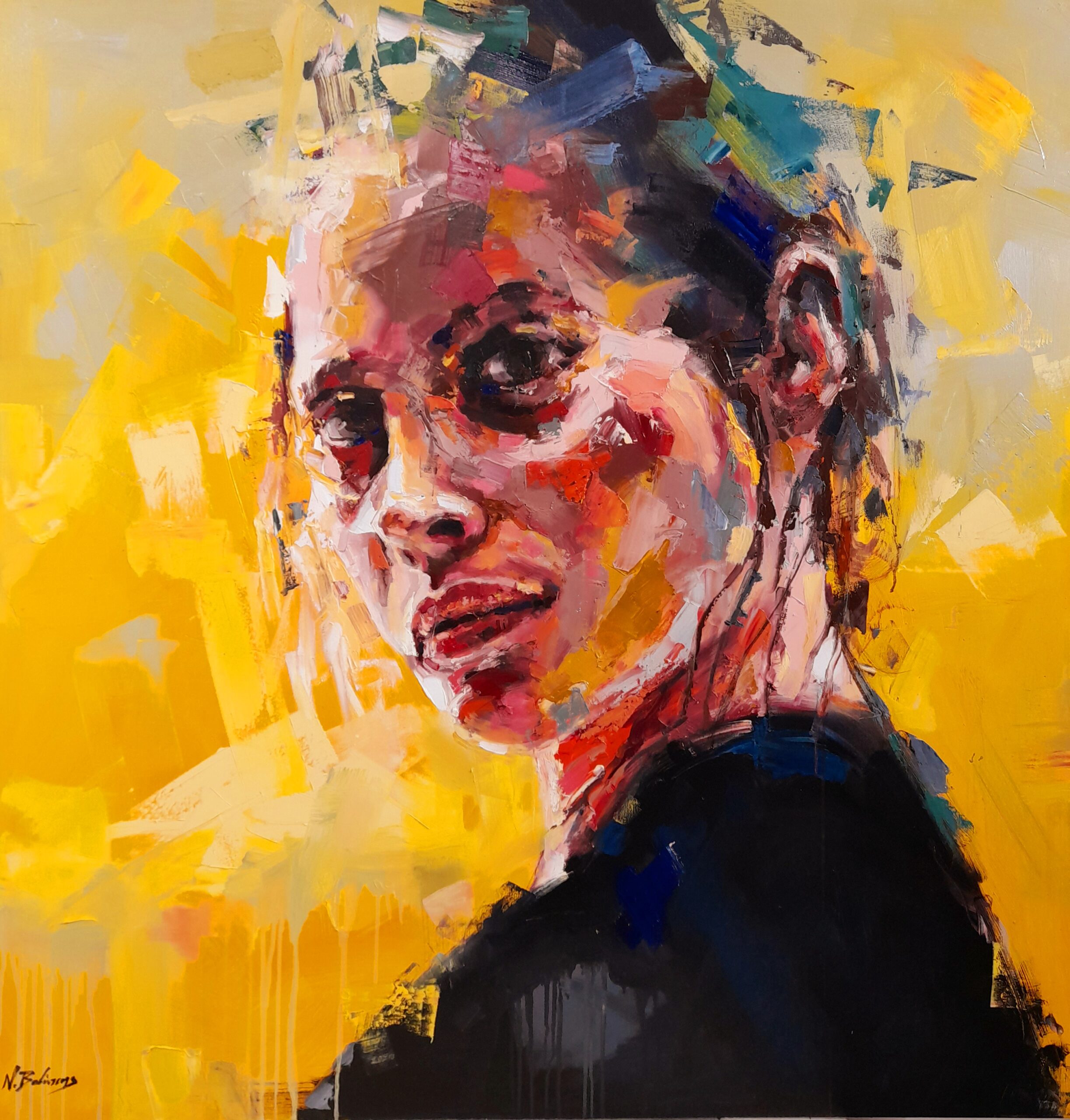 "Zoe",oil on canvas,2021, 130x130cm